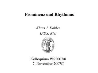 prominenz und rhythmus