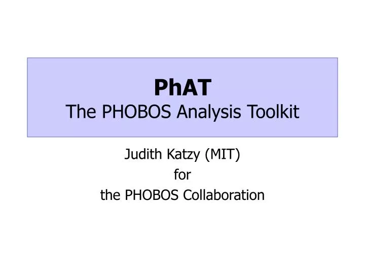 phat the phobos analysis toolkit