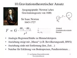 10 gravitationstheoretischer ansatz