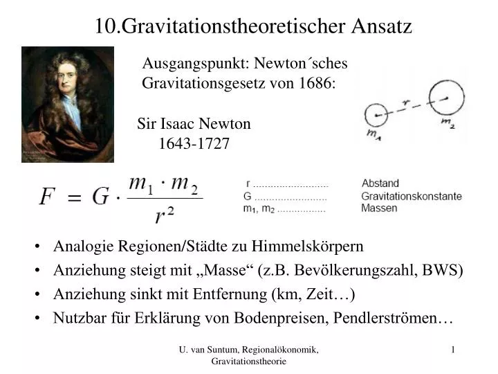 10 gravitationstheoretischer ansatz