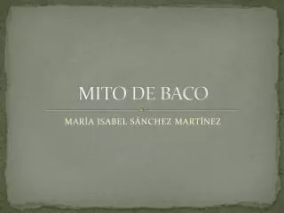 mito de baco