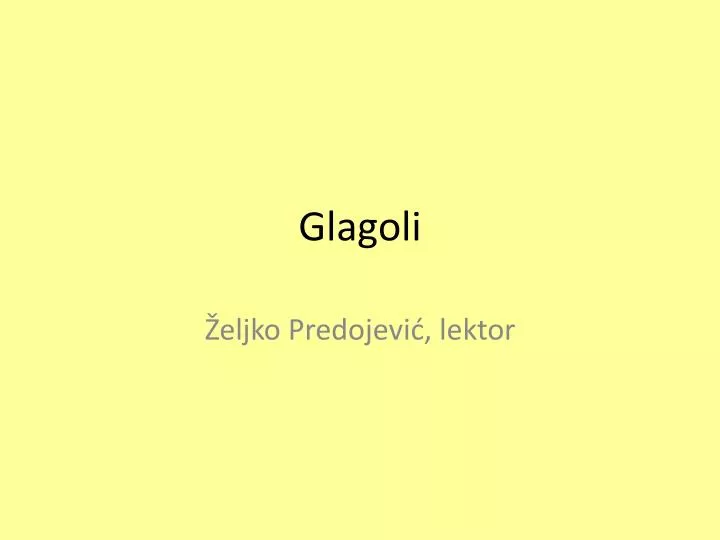 glagoli