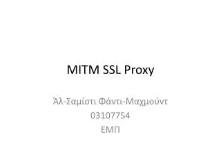 mitm ssl proxy