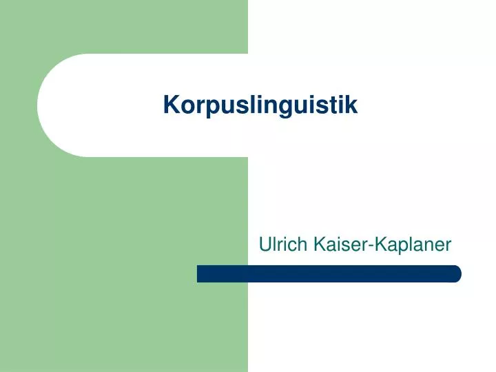 korpuslinguistik