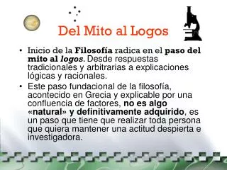 del mito al logos