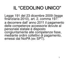 il cedolino unico