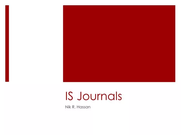 is journals