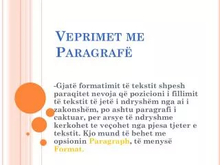 veprimet me paragraf