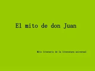 mito literario de la literatura universal