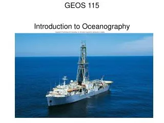 GEOS 115 Introduction to Oceanography