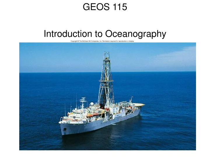 geos 115 introduction to oceanography