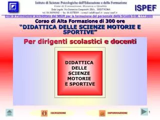 corso di alta formazione di 300 ore didattica delle scienze motorie e sportive