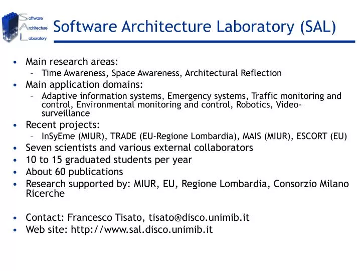 software architecture laboratory sal