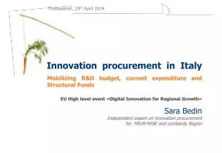 Innovation procurement in Italy