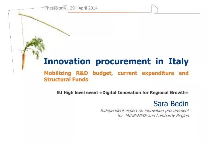 innovation procurement in italy