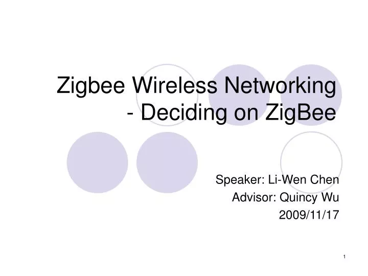 zigbee wireless networking deciding on zigbee