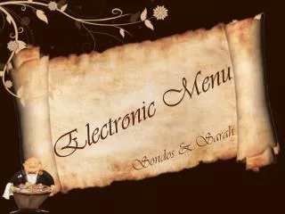Electronic Menu
