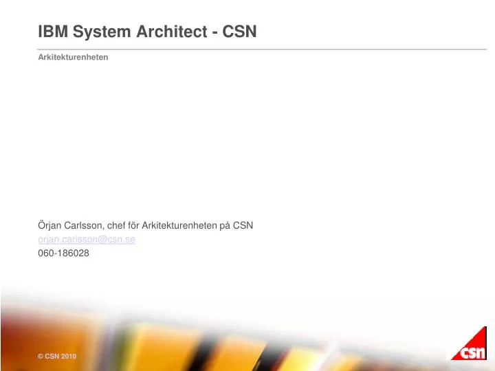 ibm system architect csn