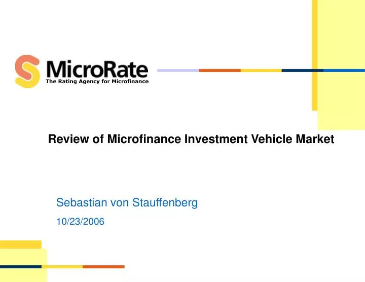 review of microfinance investment vehicle market