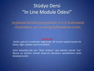 st dyo dersi in line module devi