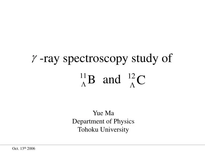 ray spectroscopy study of