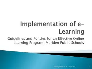 Implementation of e-Learning