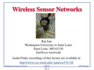 Wireless Sensor Networks