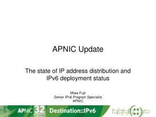 APNIC Update