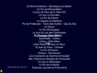 r trospective 2010 et