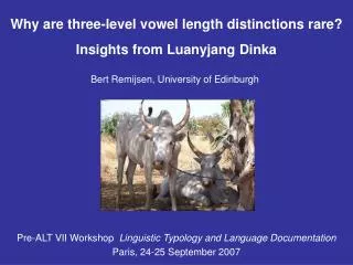Why are three-level vowel length distinctions rare? Insights from Luanyjang Dinka