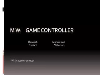 M i W i game CONTROLLER