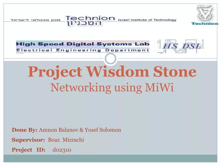 project wisdom stone networking using miwi