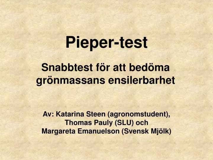 pieper test