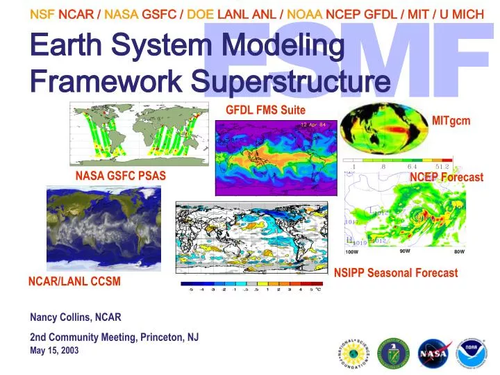 earth system modeling framework superstructure