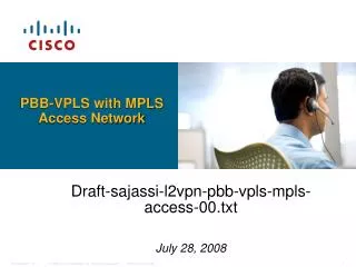 PBB-VPLS with MPLS Access Network