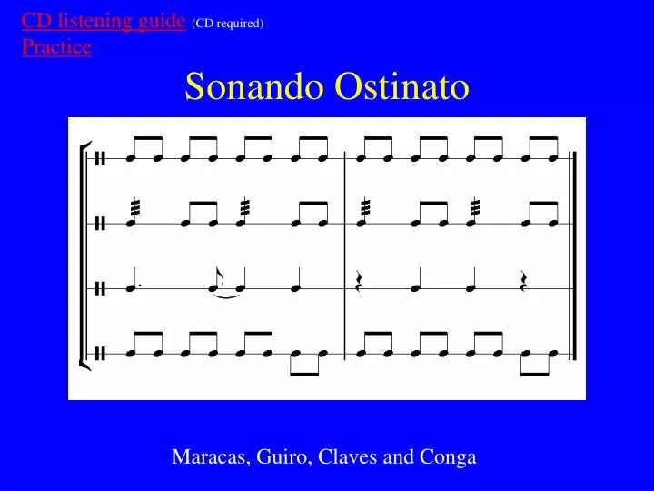 sonando ostinato