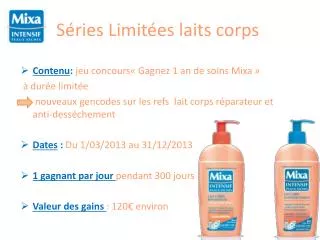 s ries limit es laits corps
