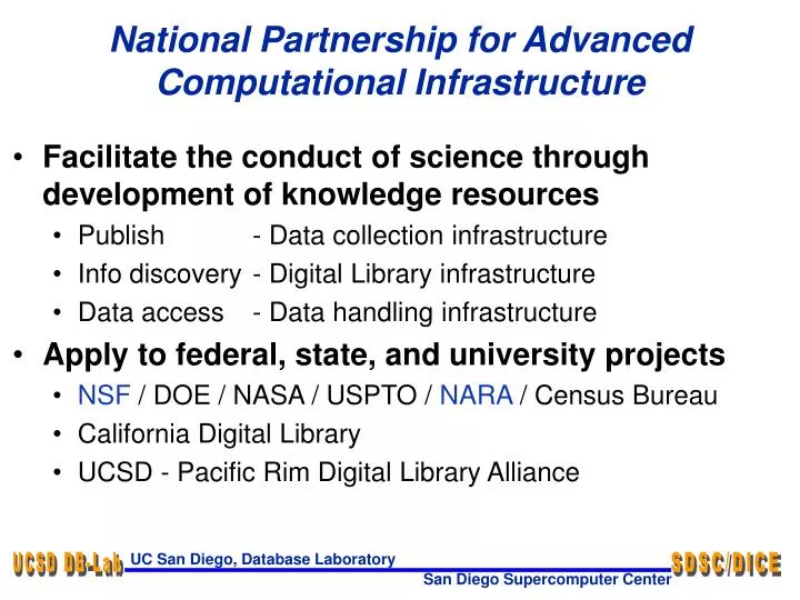 national partnership for advanced computational infrastructure
