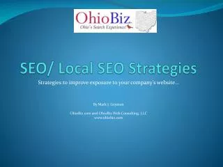 SEO/ Local SEO Strategies
