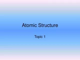 atomic structure