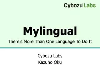 Mylingual There ’ s More Than One Language To Do It