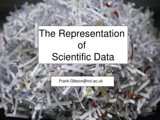 The Representation of Scientific Data