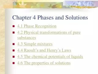 Chapter 4 Phases and Solutions