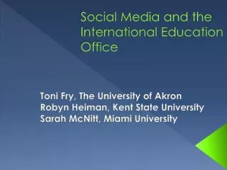 Social Media and the International Education Office
