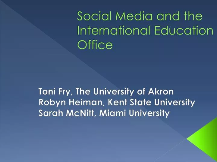 social media and the international education office
