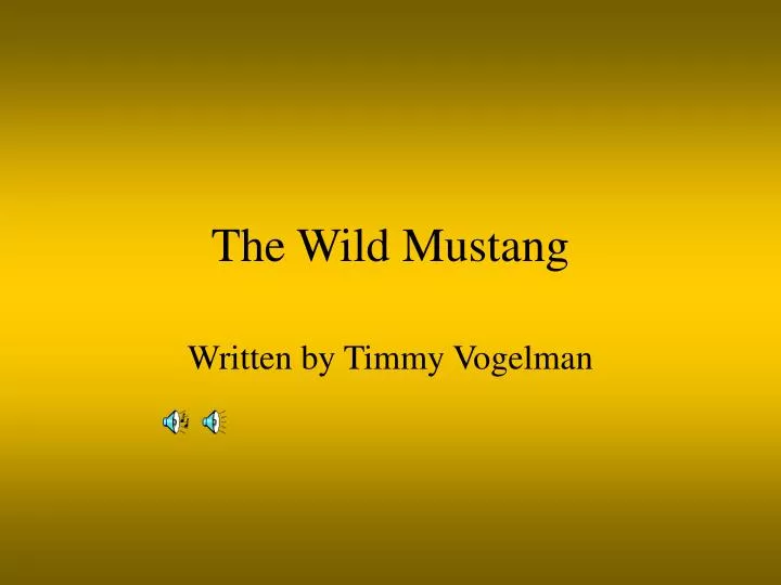 the wild mustang