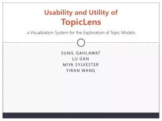 Usability and Utility of TopicLens