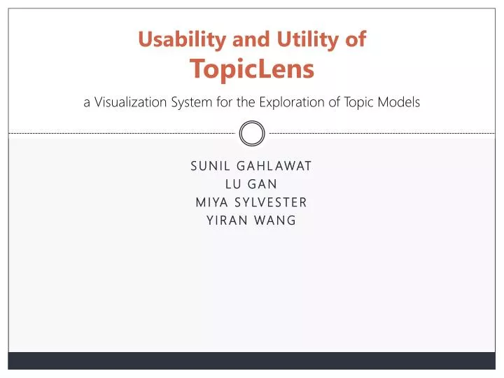 usability and utility of topiclens