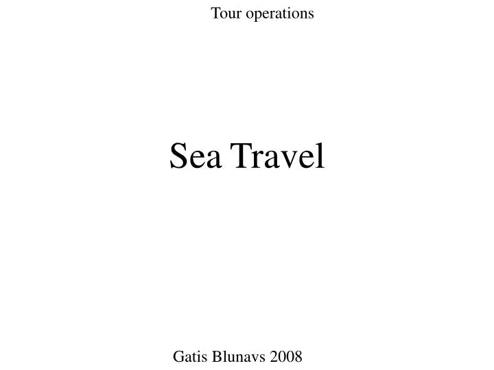 sea travel