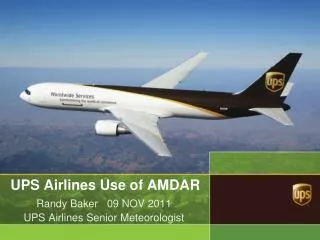 UPS Airlines Use of AMDAR